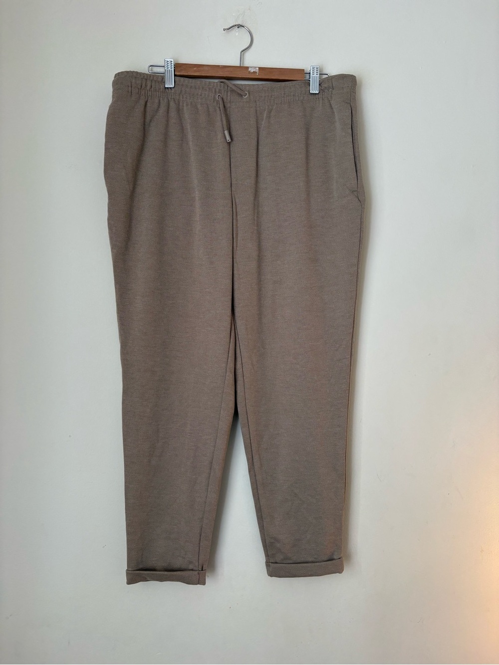 Zara Men's Drawstring Joggers  dress pants - Taupe Brown XL